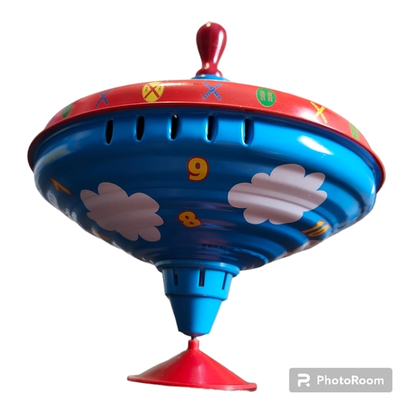 Vintage 1997 Thomas The Train Design Metal Spinning Top Children's Toy - Picture 10 of 14